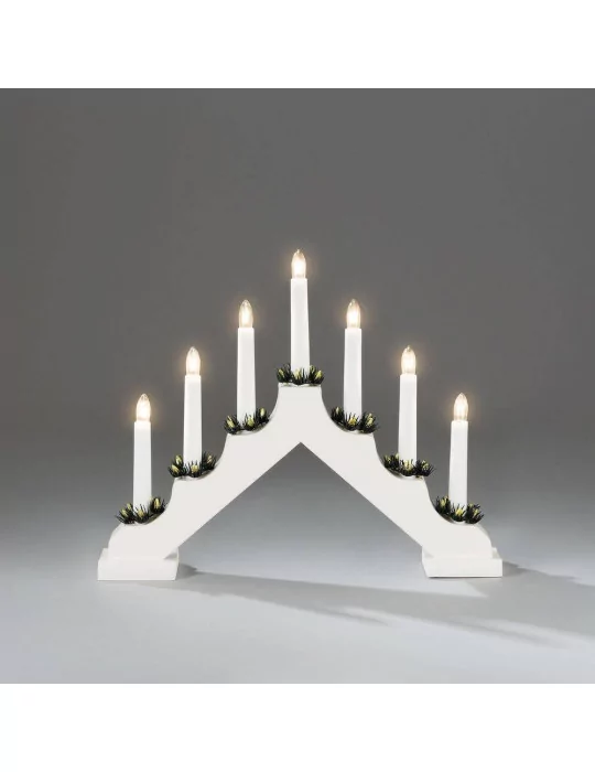 Kynttelikkö valkoinen Konstsmide