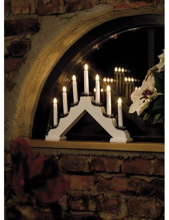 Kynttelikkö valkoinen Konstsmide