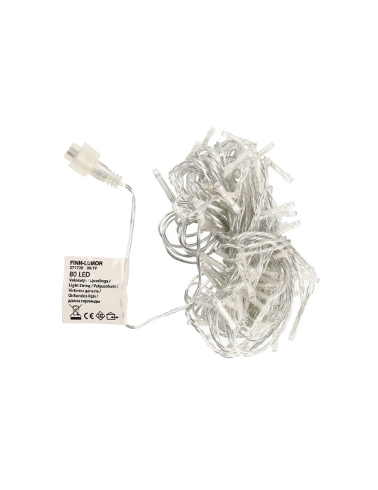 Valoketju 80-ledin lämmin valkoinen Finnlumor