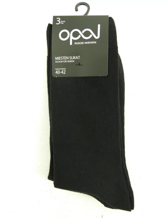 Miesten sukka, musta 3-pakkaus