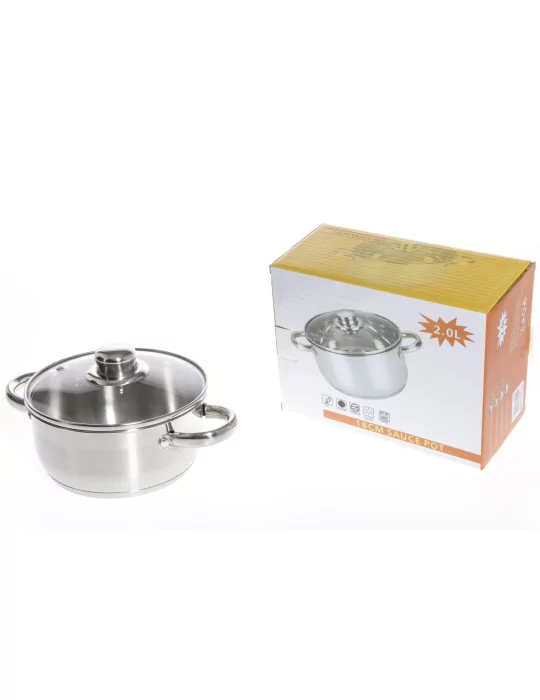 Teräskattila 2 litraa + kansi