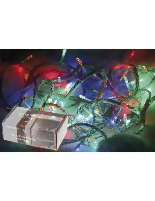 Valoketju 80-ledin monivärinen