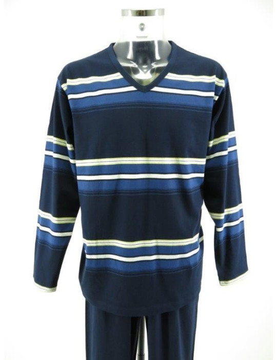 Miesten pyjama siniraita